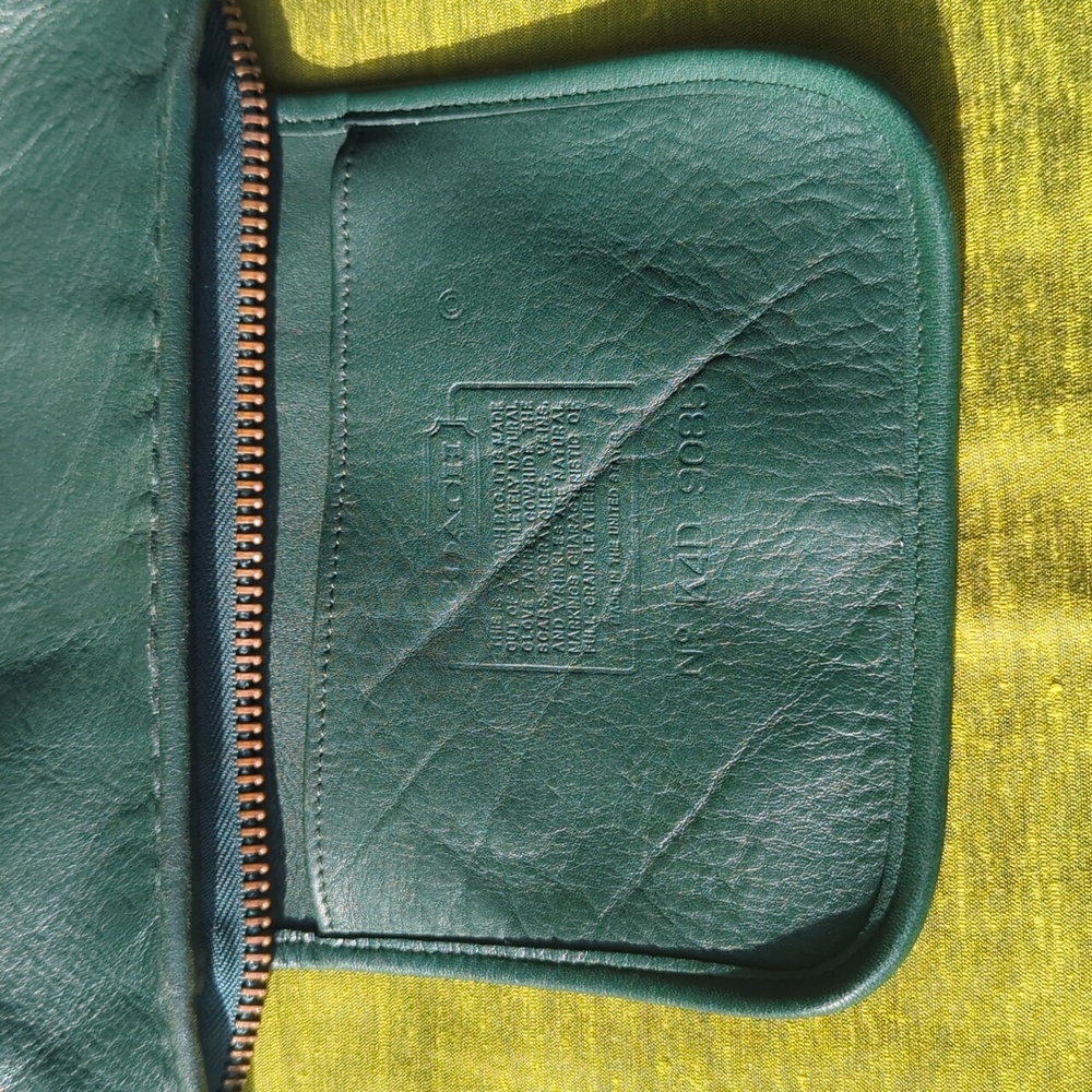 COACH Bottle Green Glove Tanned Leather Duffle Sac XL Bucket Bag 9085 USA COA - Picture 6 of 12